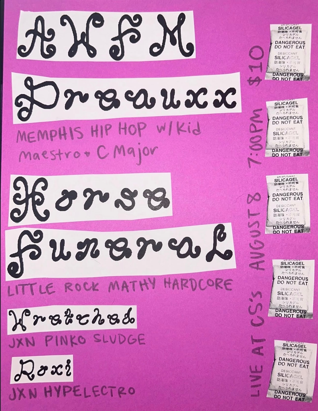 Jackson August 8 Weirdly LuXXurious event flyer